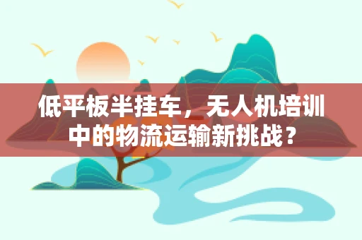 低平板半挂车，无人机培训中的物流运输新挑战？