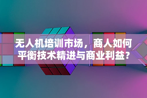 无人机培训市场，商人如何平衡技术精进与商业利益？