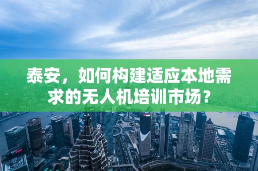 泰安，如何构建适应本地需求的无人机培训市场？