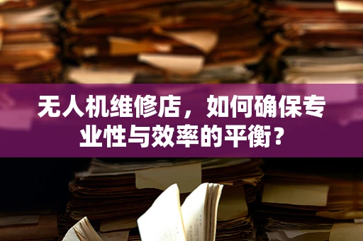 无人机维修店，如何确保专业性与效率的平衡？