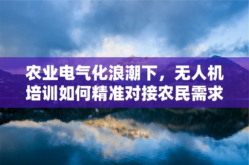 农业电气化浪潮下，无人机培训如何精准对接农民需求？