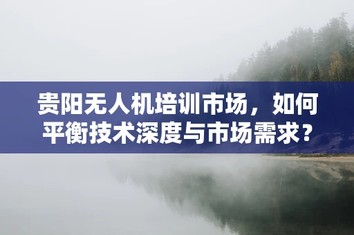 贵阳无人机培训市场，如何平衡技术深度与市场需求？