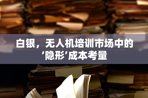 白银，无人机培训市场中的‘隐形’成本考量